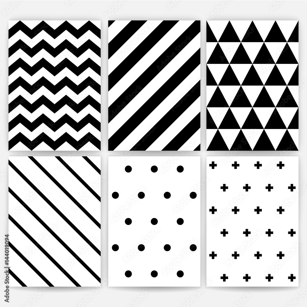 Pattern set. Geometric Vector background. Black and white stripes, polka dots, zig zag, triangles, line. Hipster decoration style. Texture for fabric textile. A4 paper for posters, postcards, wrapping Stock Vector | Adobe pattern-set-geometric-vector-background-black-and-white-stripes-polka-dots-zig-zag-triangles-line-hipster-decoration-style-texture-for-fabric-textile-a4-paper-for-posters-postcards-wrapping-stock-vector-adobe