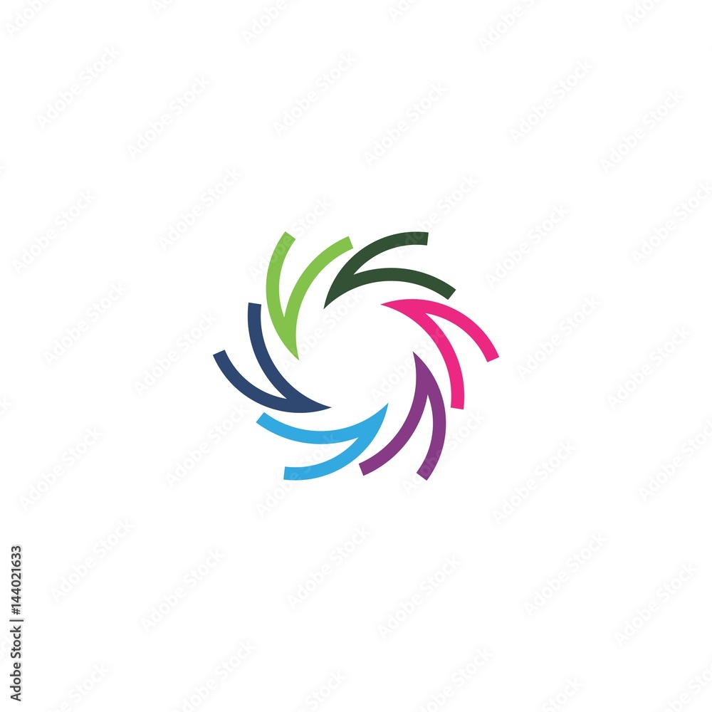 abstract colorful circle letter v abstract colorful circle letter v