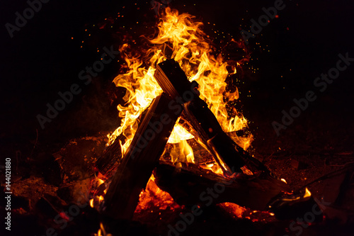 Spring Night by the Fire