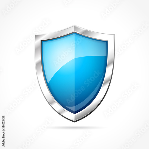 Free Download blue shield on white background - GFXLoad