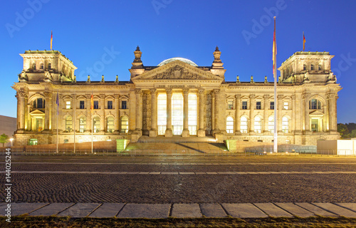 Berlin at night, Reichstag building, Germany