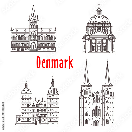 Architecture Denmark landmark vector buildings