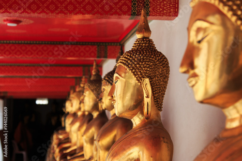 Buddha statue inside a temple of Bangkok, Thailand photo