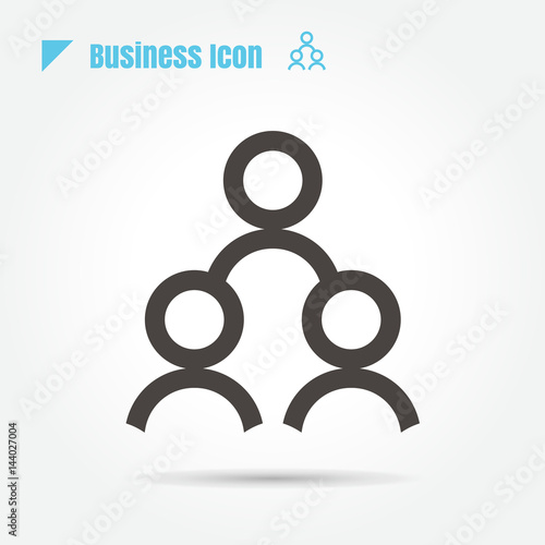 icon team Business illustration isolated sign symbol thin line modern minimalistic flat design vector on white background