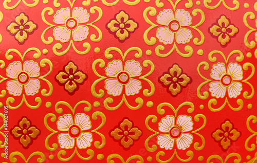 flower pattern in traditional Thai style art