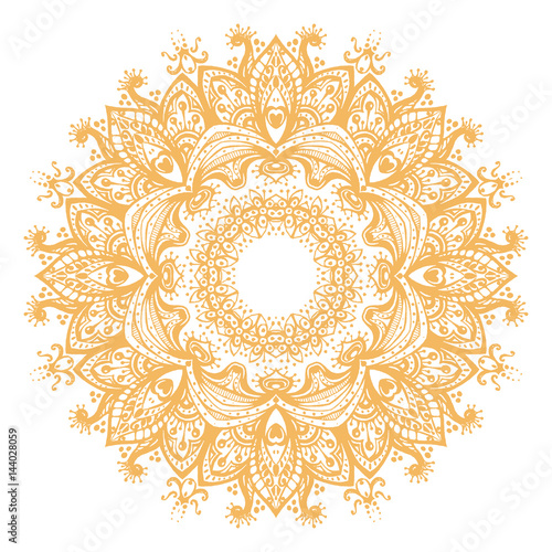 Vector mandala. Beautiful illustration for card or t-shirt. Sacr