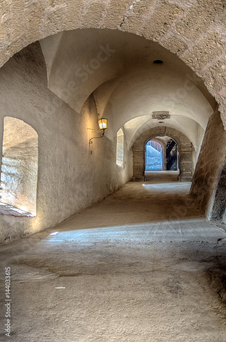 Hohensalzburg Castle,Salzburg. Inside view of Hohensalzburg, a famous fortress in Salzburg City, Austria