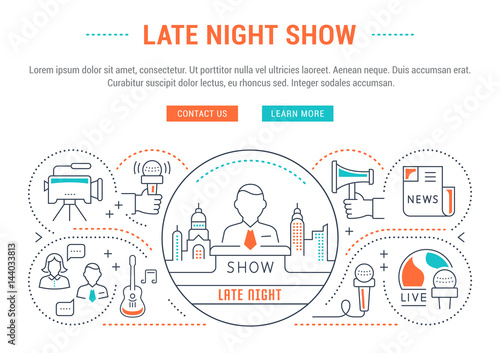 Website Banner and Landing Page Late Night Show