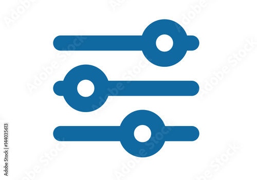 Filter icon. Balance or equalizer sound settings.