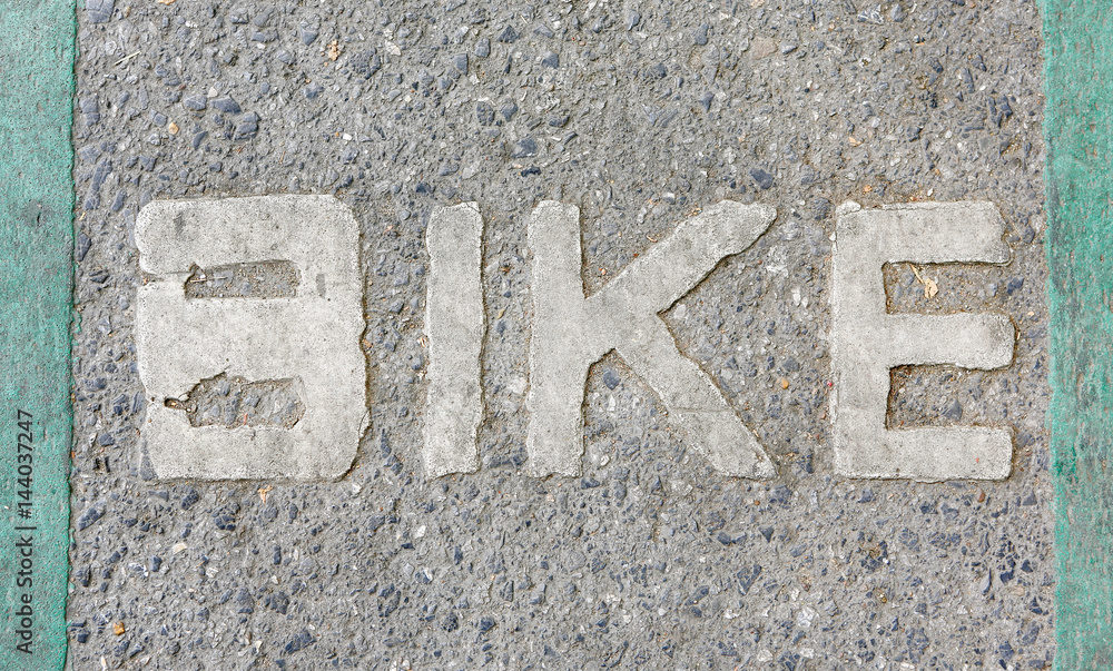 bike sign text on the road for safety biker bike sign text on the road for safety biker