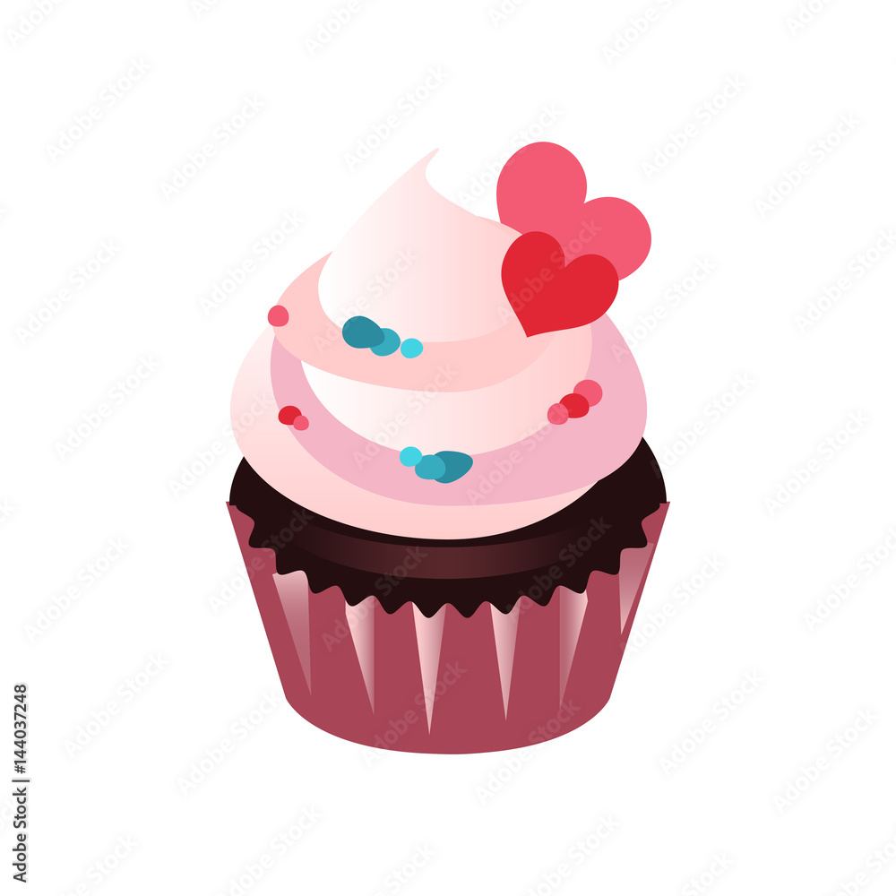 illustration of a tasty cake with pink wrapper illustration of a tasty cake with pink wrapper