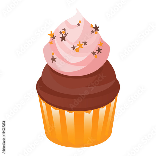 Cake with pink cream