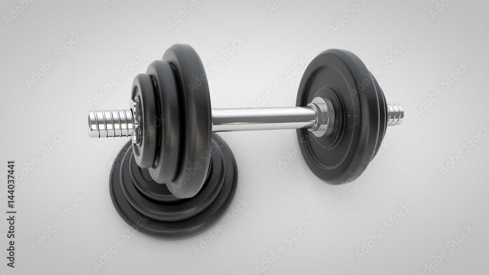 Dumbbell isolated on white background Dumbbell isolated on white background