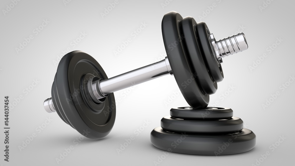 Dumbbell isolated on white background Dumbbell isolated on white background
