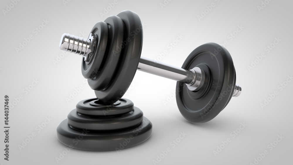 Dumbbell isolated on white background Dumbbell isolated on white background