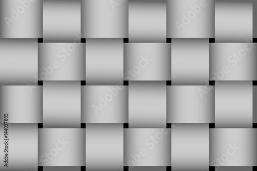 Seamless greyscale braided stripes vector pattern.