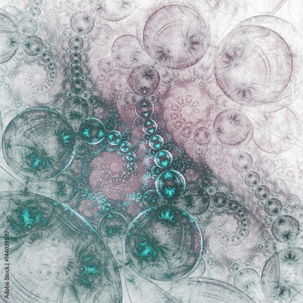 Glossy green fractal swirls, digital artwork for creative graphic design Glossy green fractal swirls, digital artwork for creative graphic design