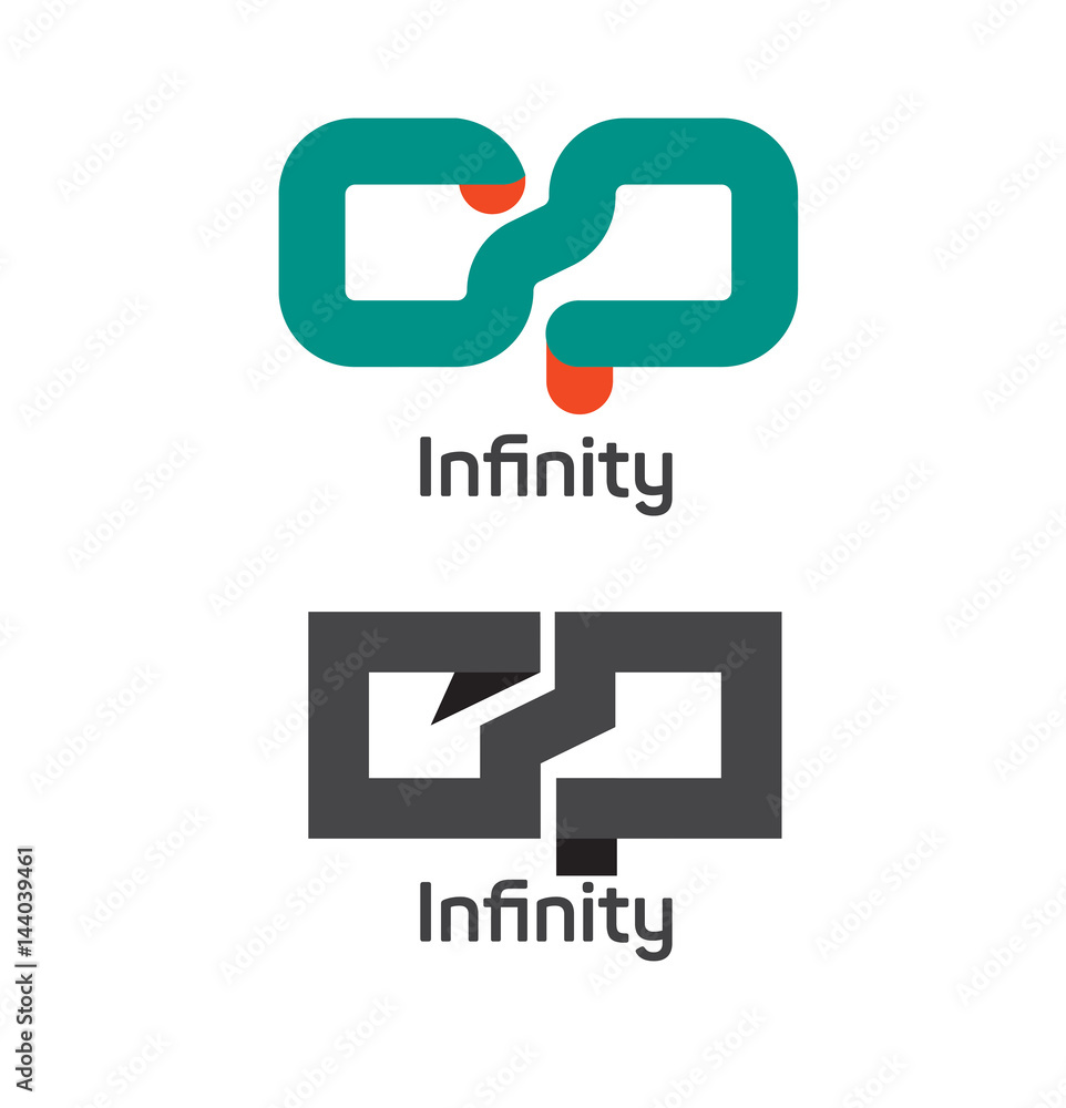 The concept of the logo is in the idea of an infinity tape.