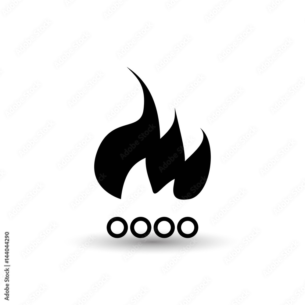 Vector Illustration of a Fire Icon Vector Illustration of a Fire Icon