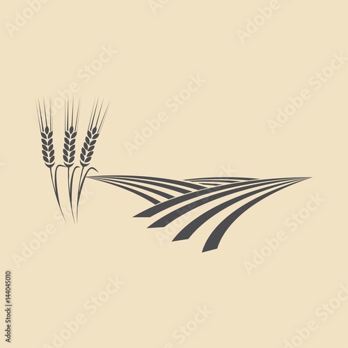 Wheat field icon