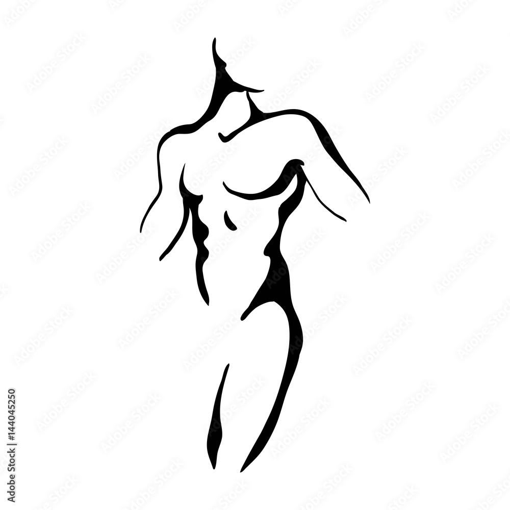 Muscle man - Bodybuilder. Vector illustration Muscle man - Bodybuilder. Vector illustration
