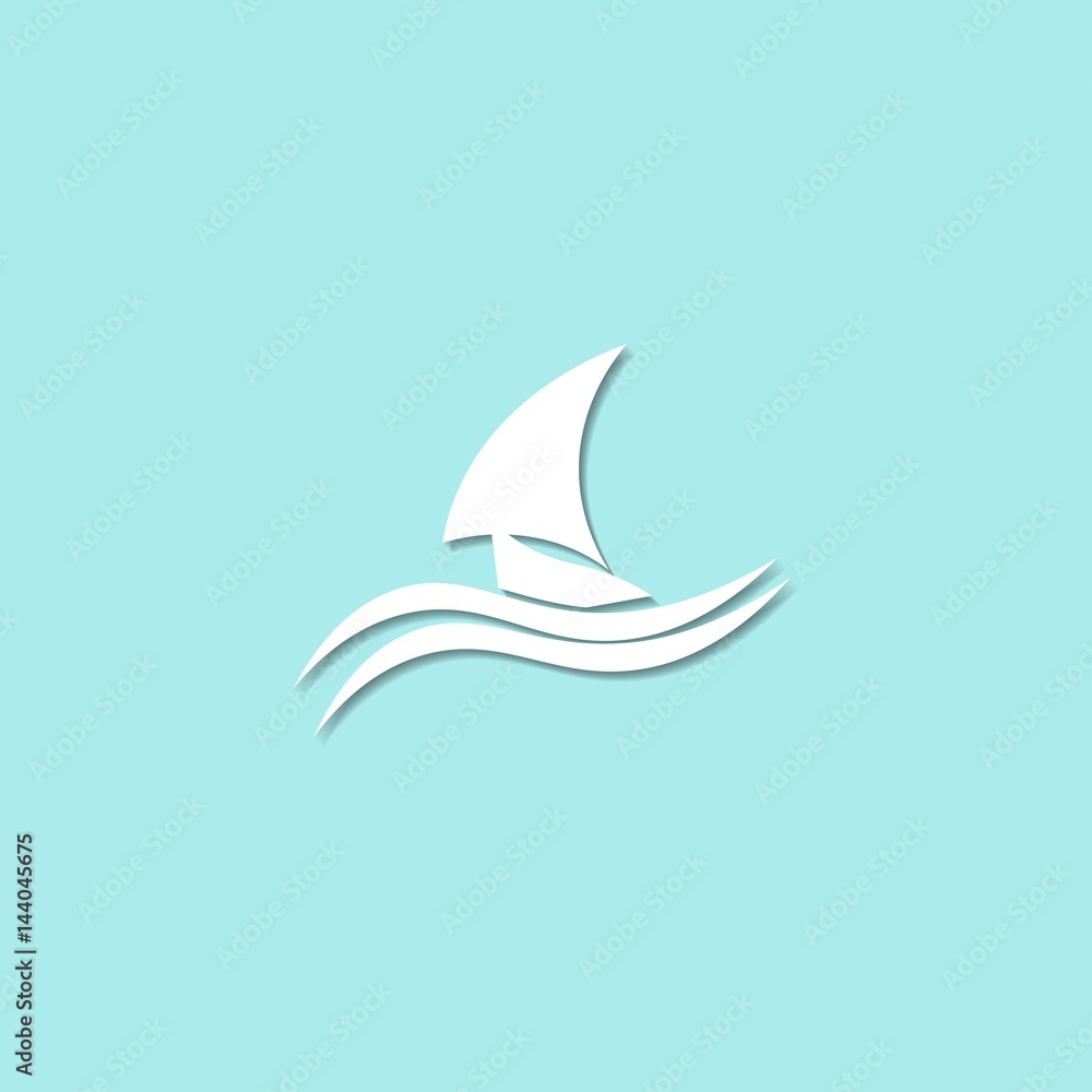 Yacht icon vector Yacht icon vector