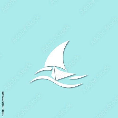 Yacht icon vector