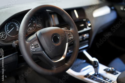 Interior of luxurious sport car
