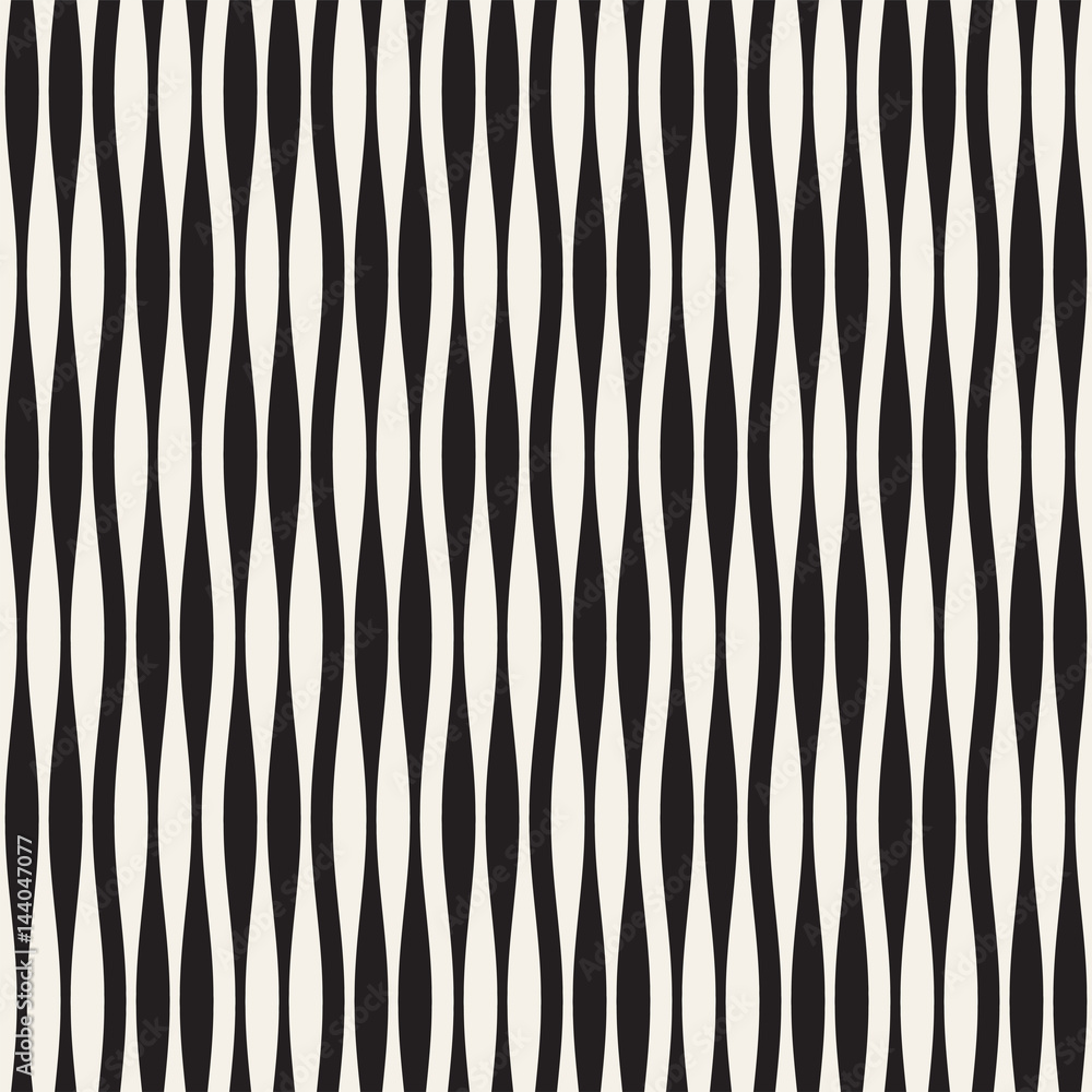 Wavy stripes vector seamless pattern. Retro wavy texture. Geometric lines monochrome design. Wavy stripes vector seamless pattern. Retro wavy texture. Geometric lines monochrome design.