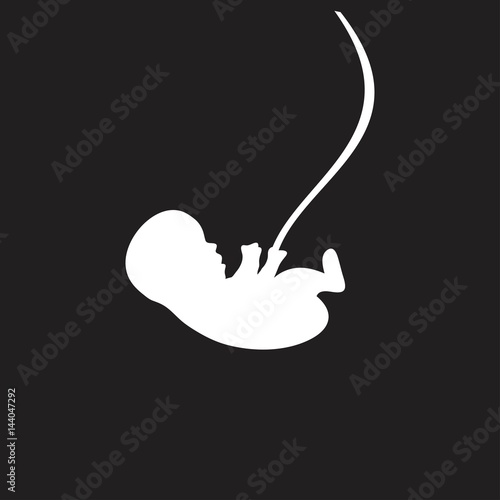 Ultrasound icon. Maternity icon. Ultrasound of baby in mother's womb. Medical ultrasonic diagnostic machine. Vector illustration.