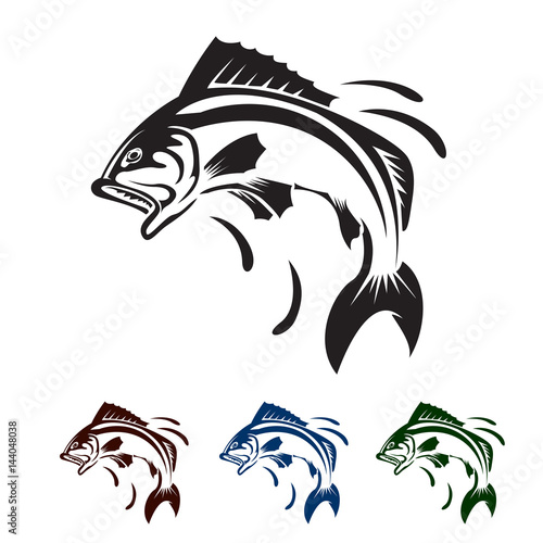 bass fish fly from sea