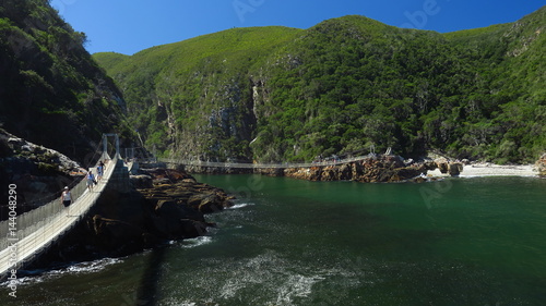 Storms River Mouth, Suspension Bridge im Tsitsikamma Park, Südafrika