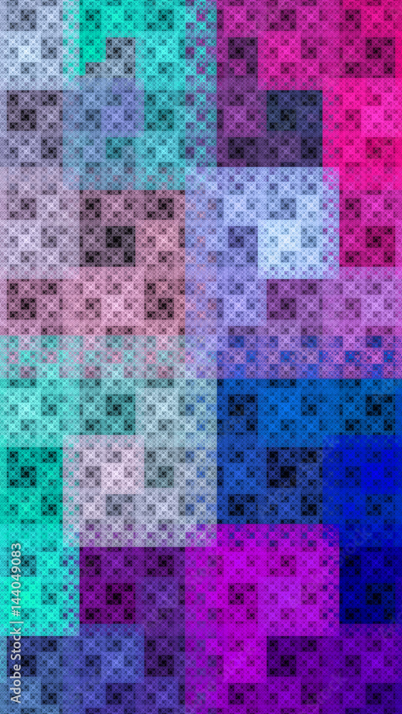 Colorful pattern fractal seamless background