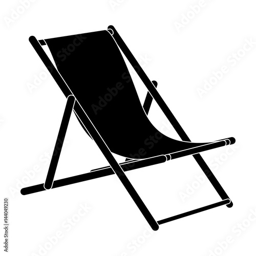 Canvas Print The seat for sunbathing on the beach