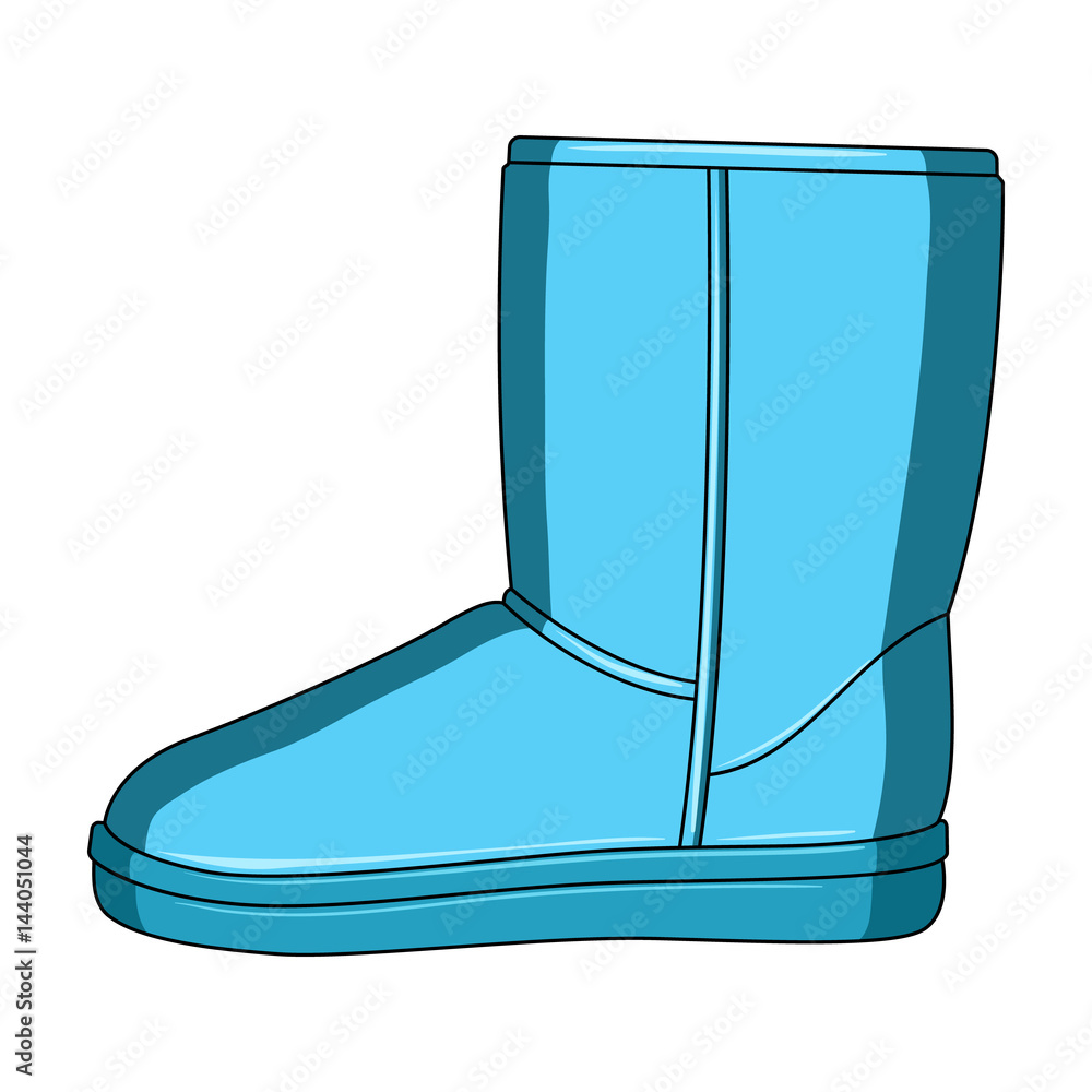 Warm winter blue ugg boots. Comfortable winter shoes for everyday wear  .Different shoes single icon in cartoon style vector symbol stock  illustration. Stock Vector | Adobe Stock