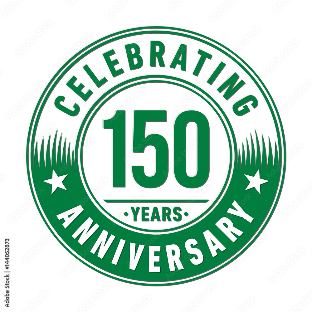 150 years anniversary logo template. Vector and illustration. 150 years anniversary logo template. Vector and illustration.