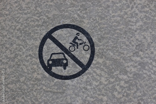 Car and cycling are not allowed