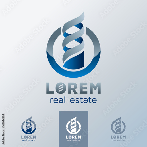 Real estate emblem, vector illustration