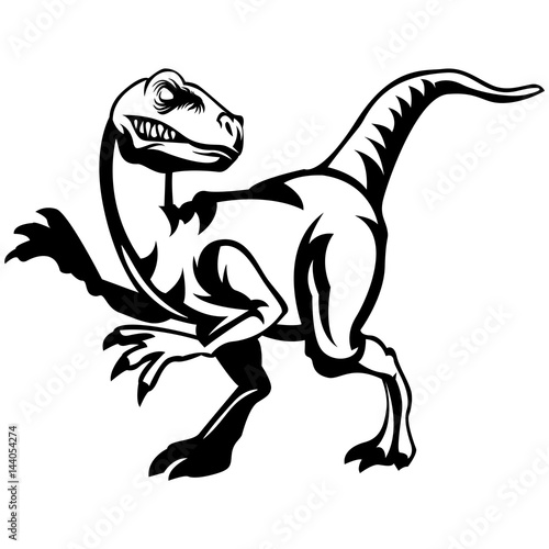 velociraptor lineart 
