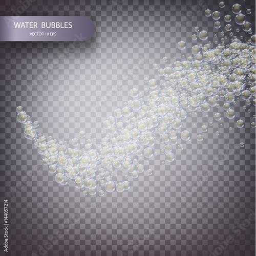 Water bubbles isolated