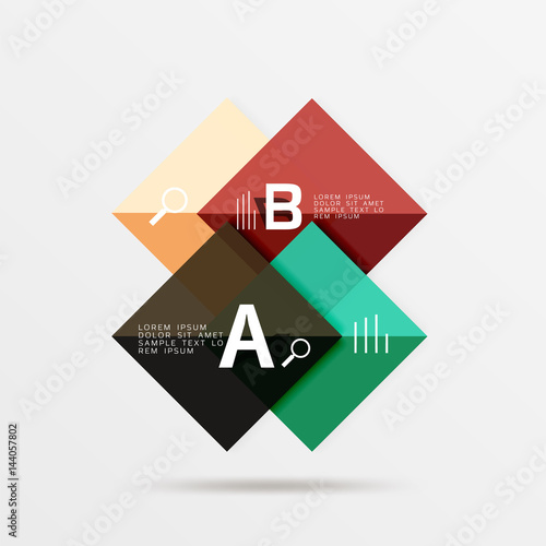 Free Download Glossy squares with text, abstract geometric design concept - GFXLoad