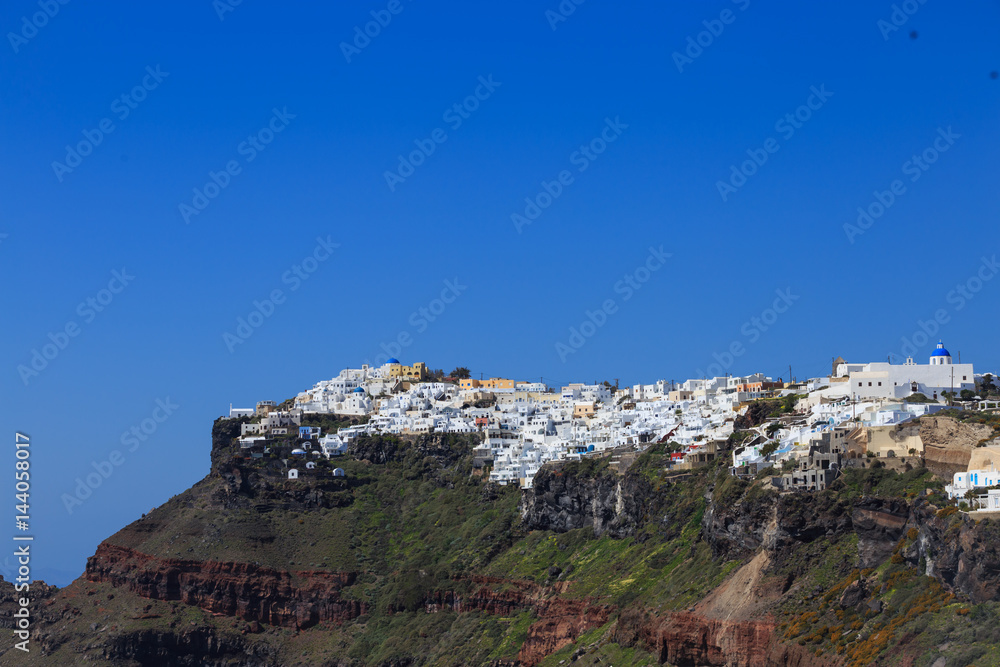 Naklejka premium Santorini island, Greece - caldera view