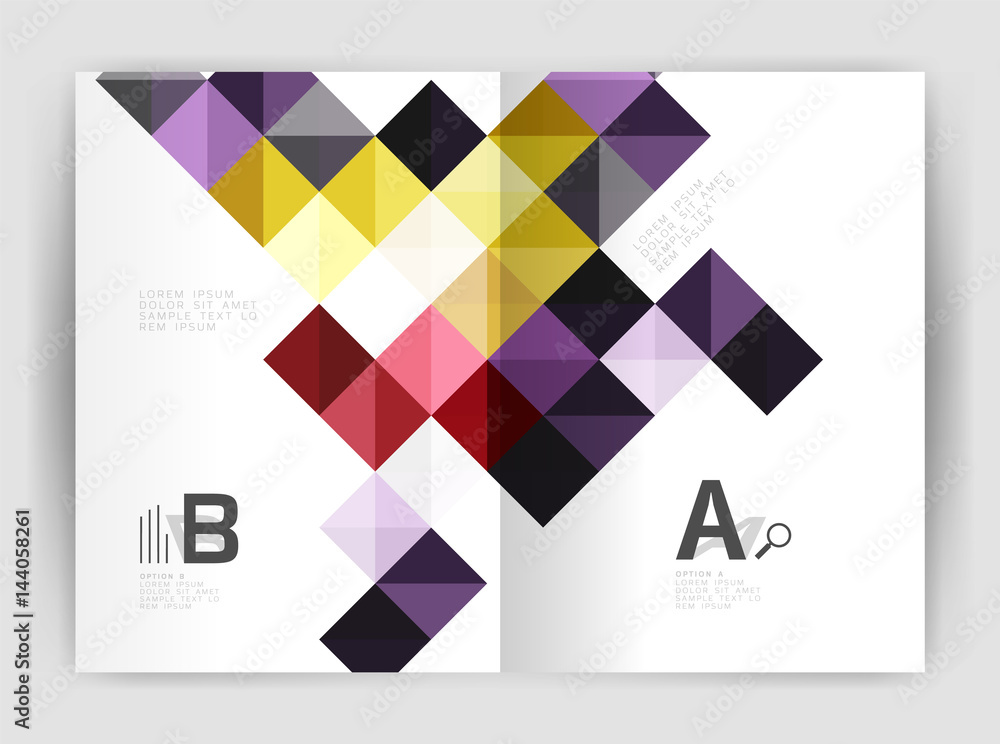 Fototapeta premium Square annual report brochure a4 print template