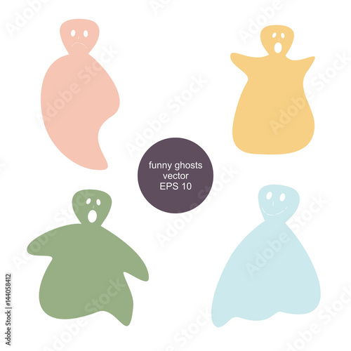 Funny cast with different emotions. vector characters