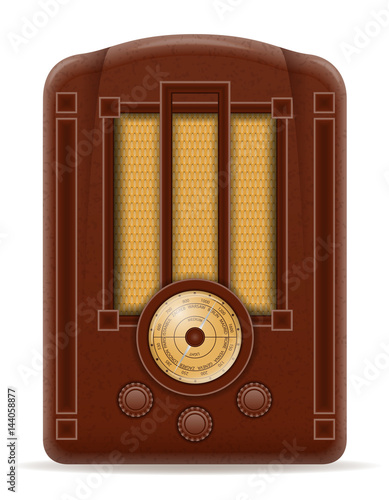 radio old retro vintage icon stock vector illustration