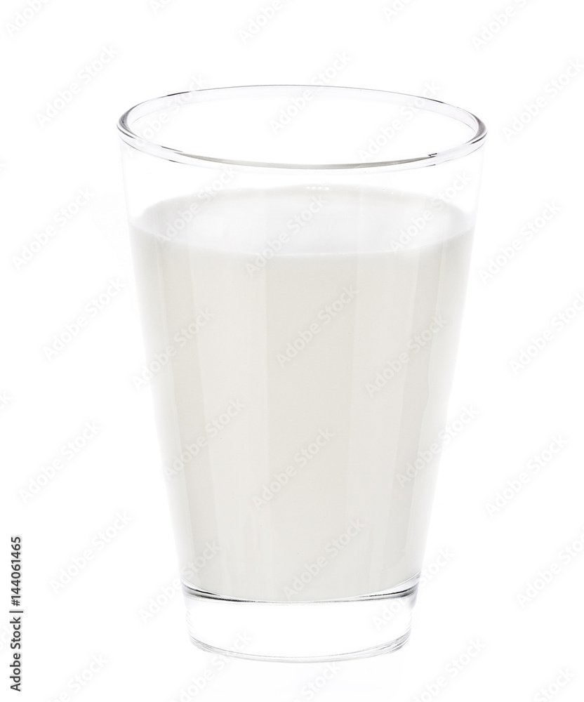 Milk glass isolated on white background Milk glass isolated on white background