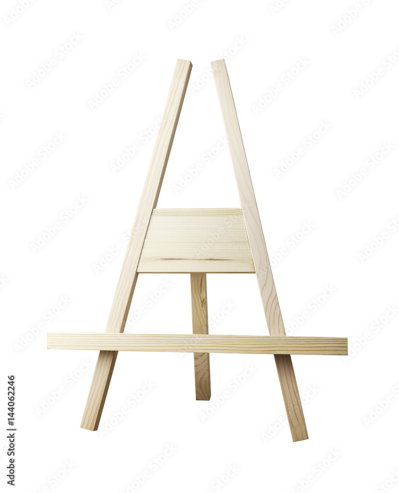 Easel isolated on white background with clipping path Easel isolated on white background with clipping path