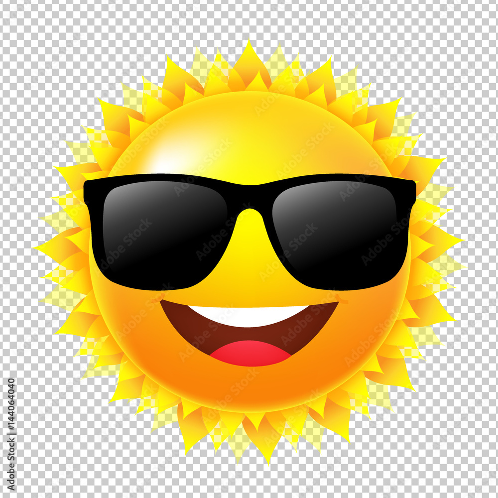 Yellow Sun With Sunglasses Yellow Sun With Sunglasses