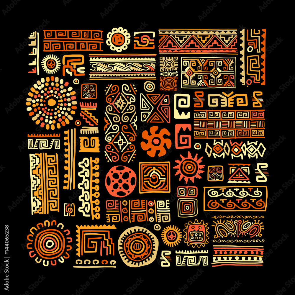 Fototapeta Ethnic handmade ornament for your design