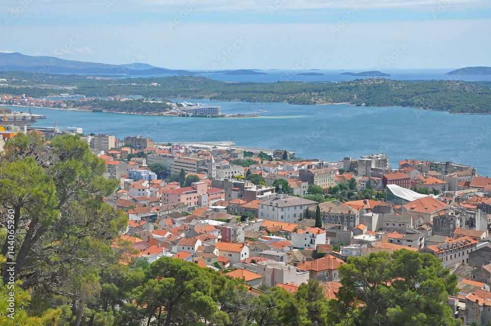 Panorama of the Croatian town of Sibenik